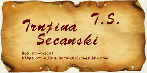 Trnjina Sečanski vizit kartica